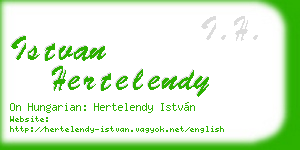 istvan hertelendy business card